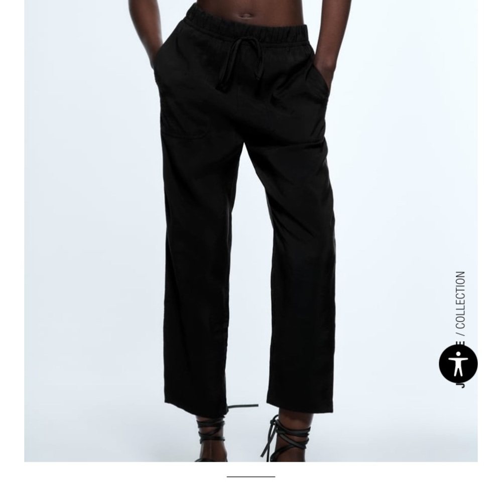 Black Flowy Zara Pants